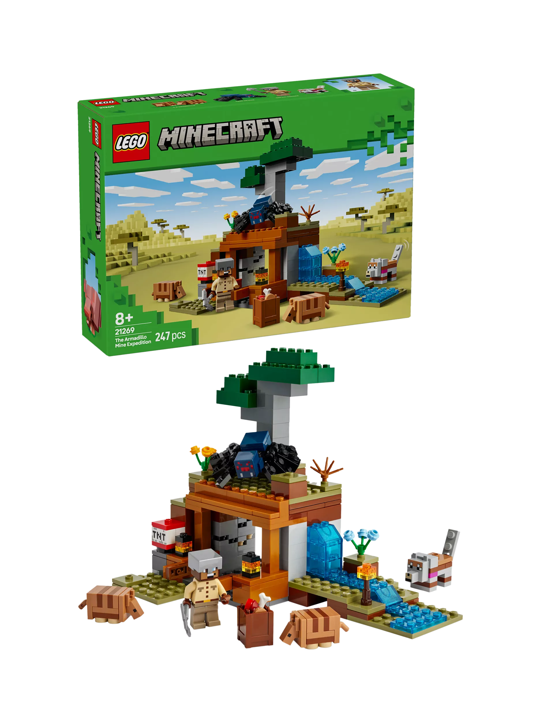 Lego Minecraft Armadillo Mine Expedition building set, UK version