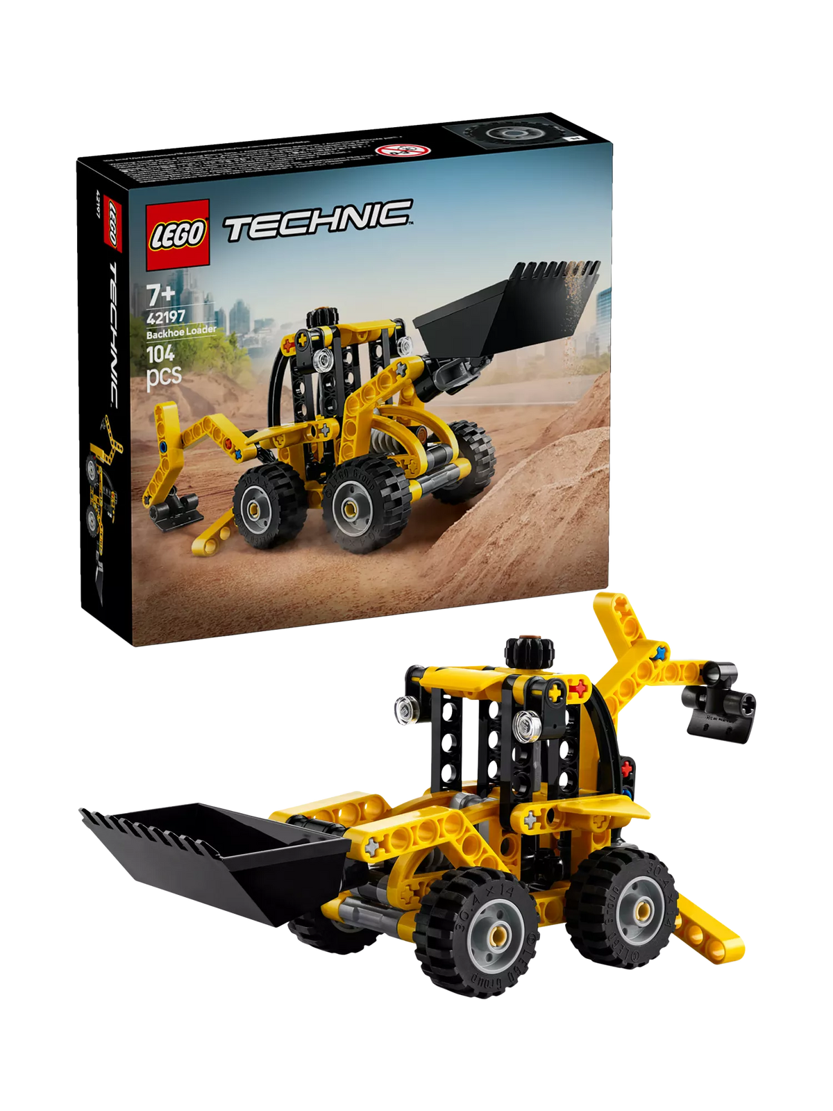 LEGO Technic Backhoe Loader 42197 construction toy, UK version