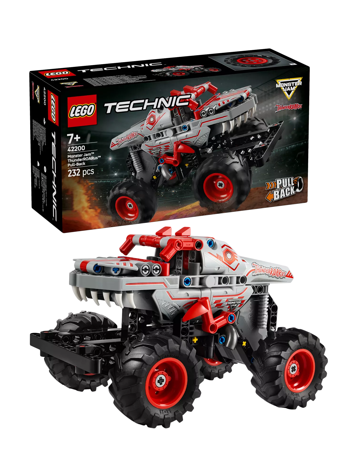 Lego Technic Monster Jam ThunderROARus pull-back truck toy, UK version