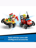 LEGO City Pizza vs Fire Truck Race Car Pack 60458, UK version