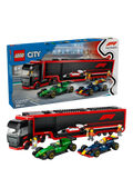Lego F1 Truck with RB20 and AMR24 F1 Cars playset, UK version