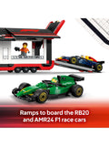 Lego F1 Truck with RB20 and AMR24 F1 Cars playset, UK version