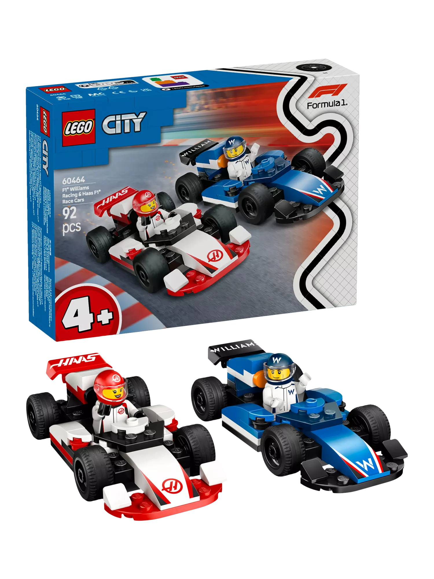 LEGO F1 Williams Racing & Haas F1 race car set, UK version