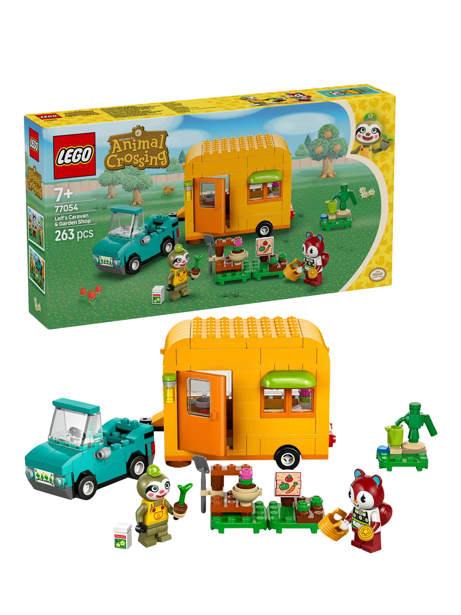 LEGO Animal Crossing caravan and garden shop toy set, UK version