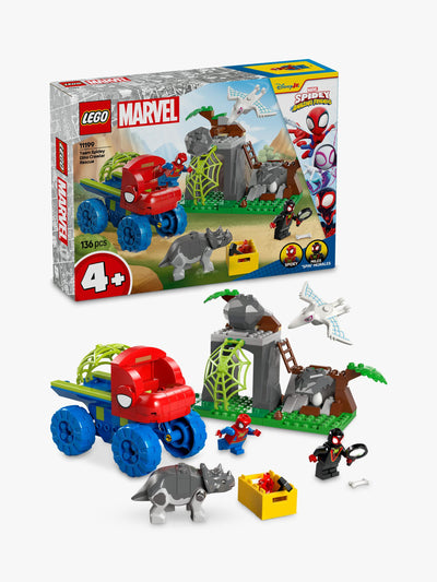 Buildable Dinosaur Truck Toy with Super Hero Figures for Ages 4+