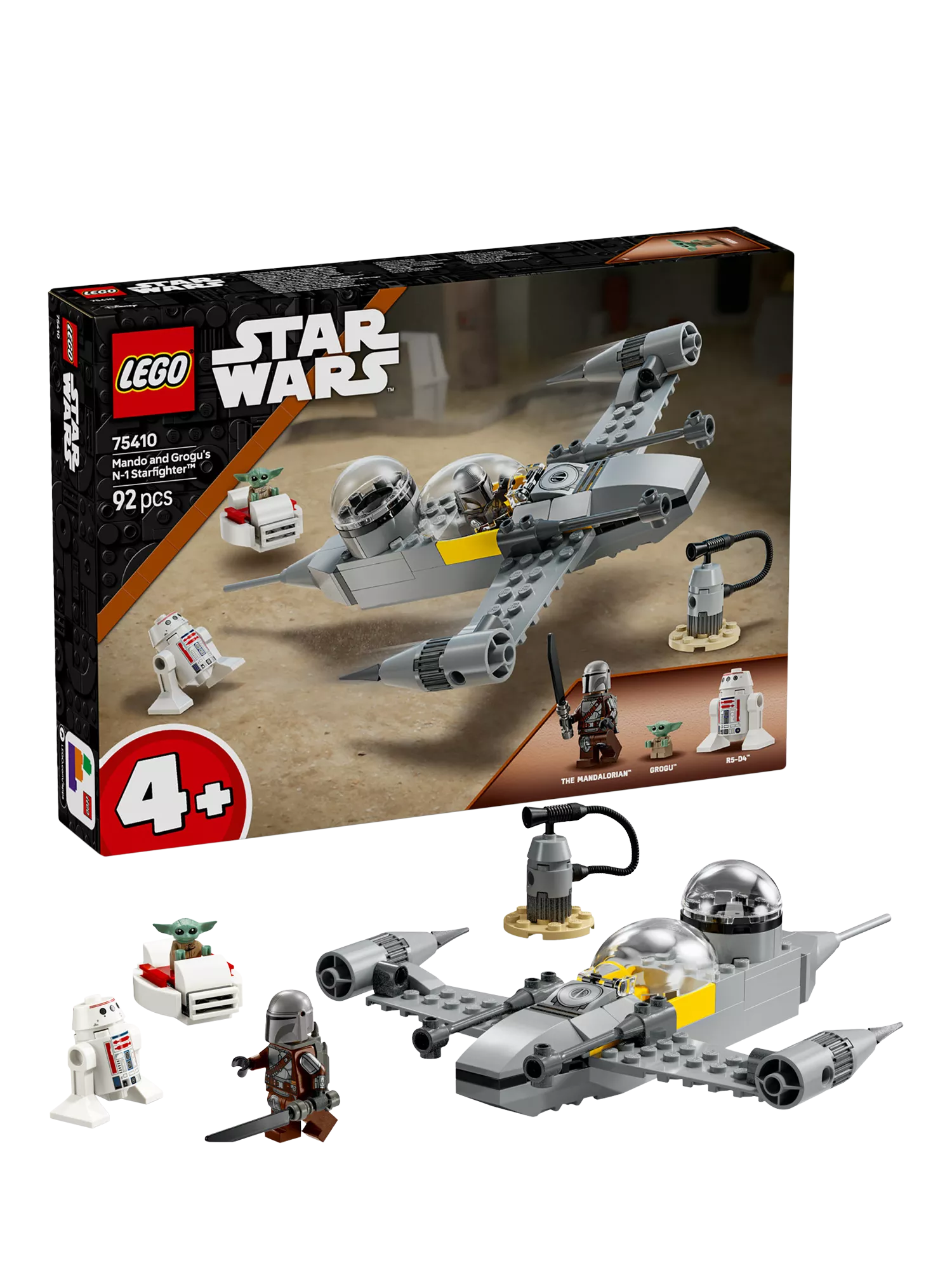 LEGO Mando and Grogu N-1 Starfighter building set, UK version