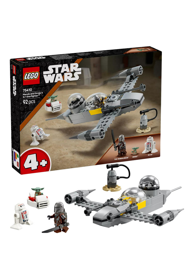 LEGO Mando and Grogu N-1 Starfighter building set, UK version