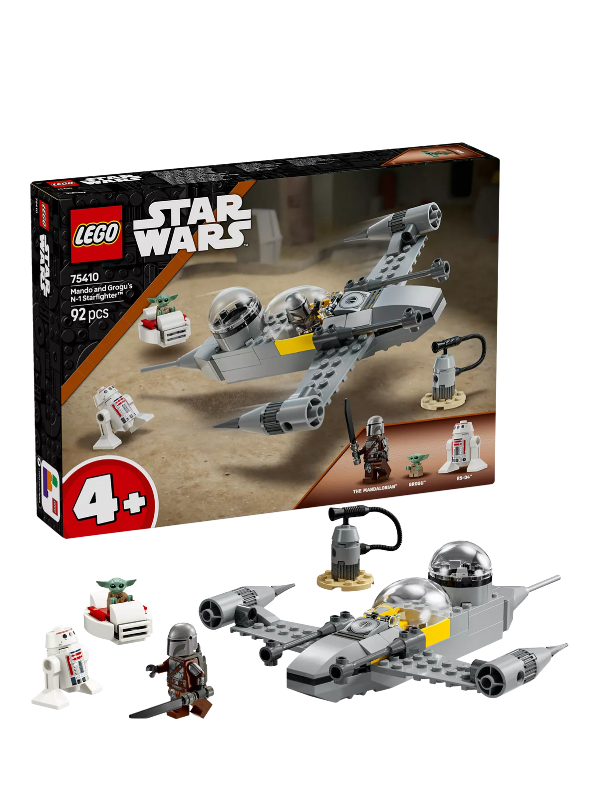 LEGO Mando and Grogu N-1 Starfighter building set, UK version