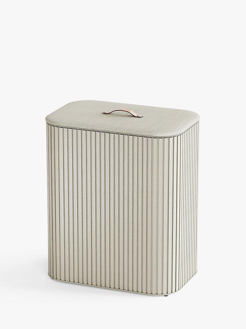 Luxury Bamboo Laundry Basket with Three 30-Litre Tote Bags in Ecru