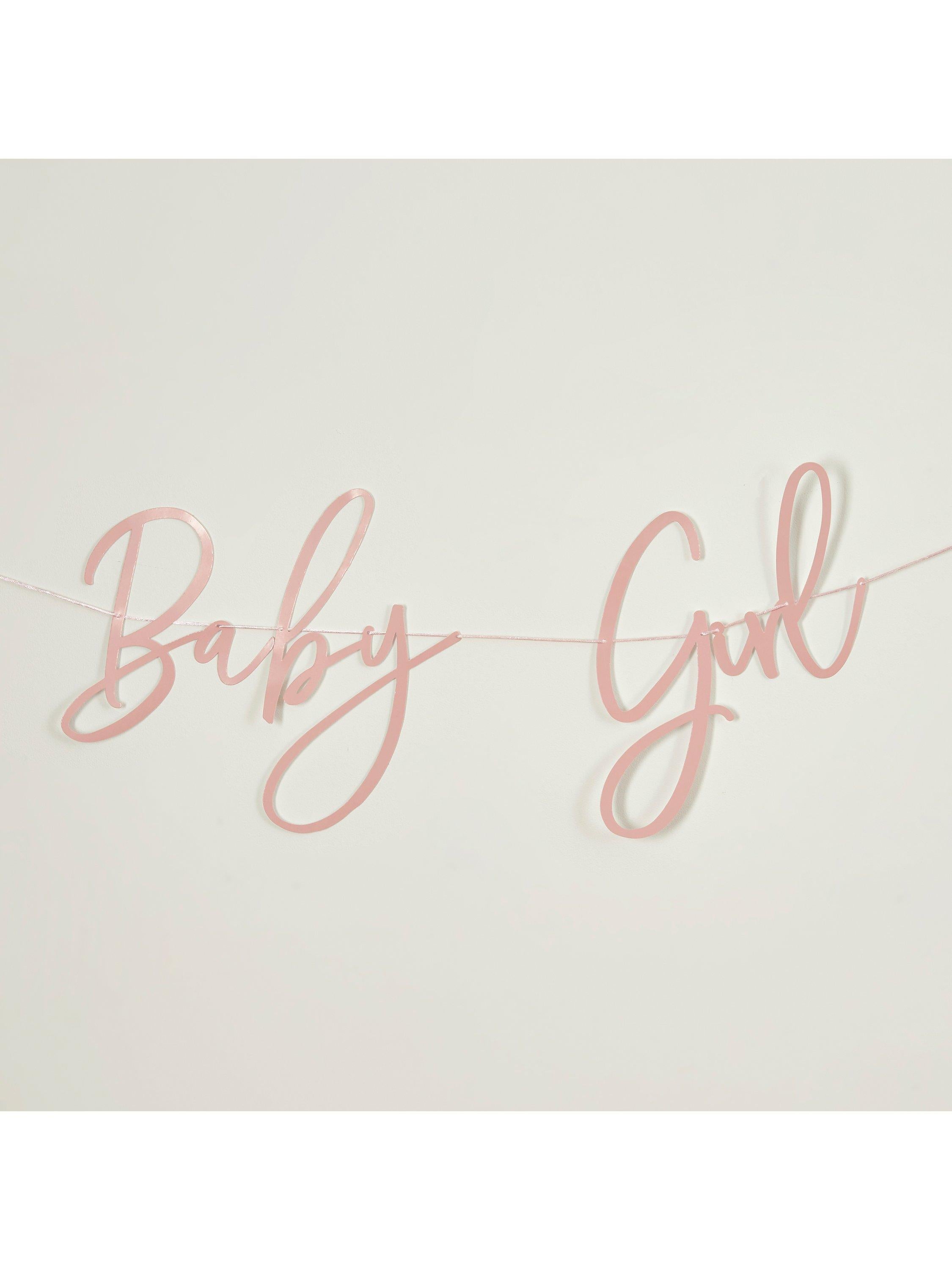 Pink Baby Girl Decorative Banner for Baby Showers