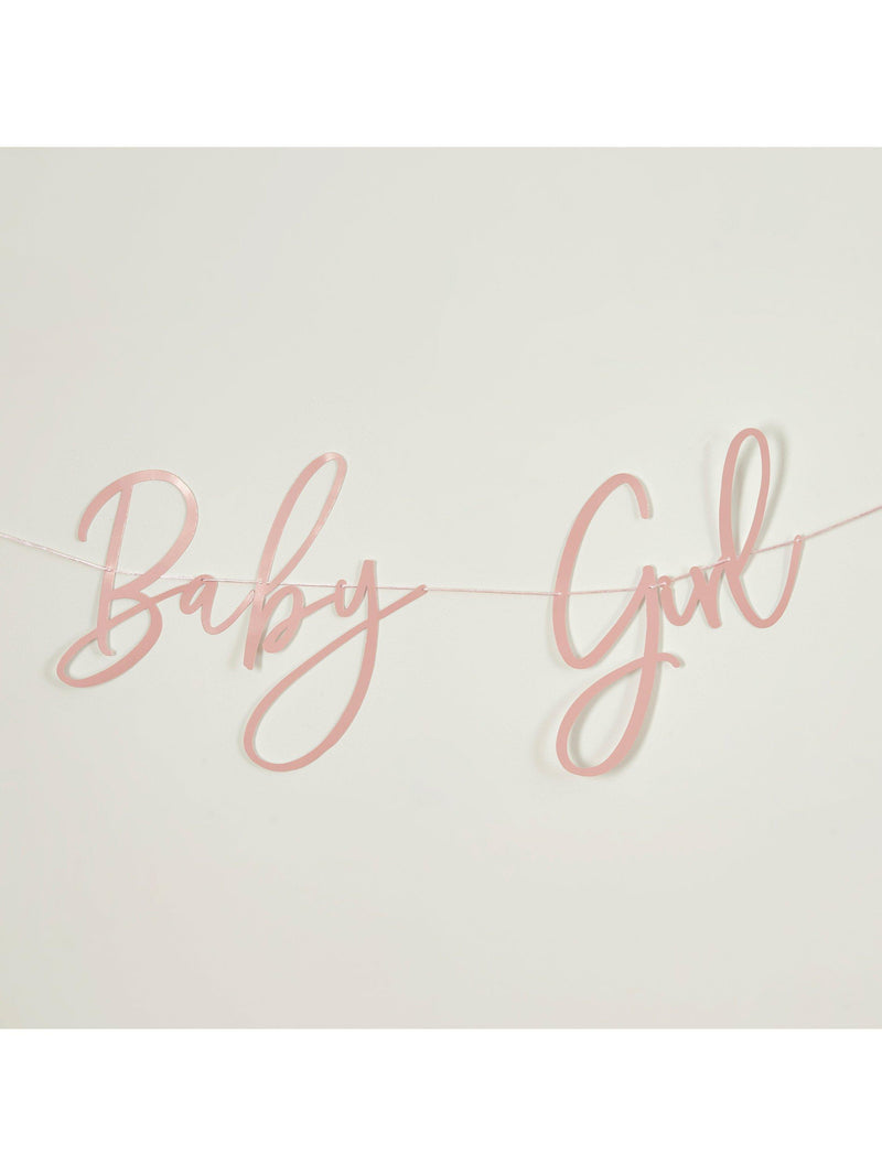 Pink Baby Girl Decorative Banner for Baby Showers