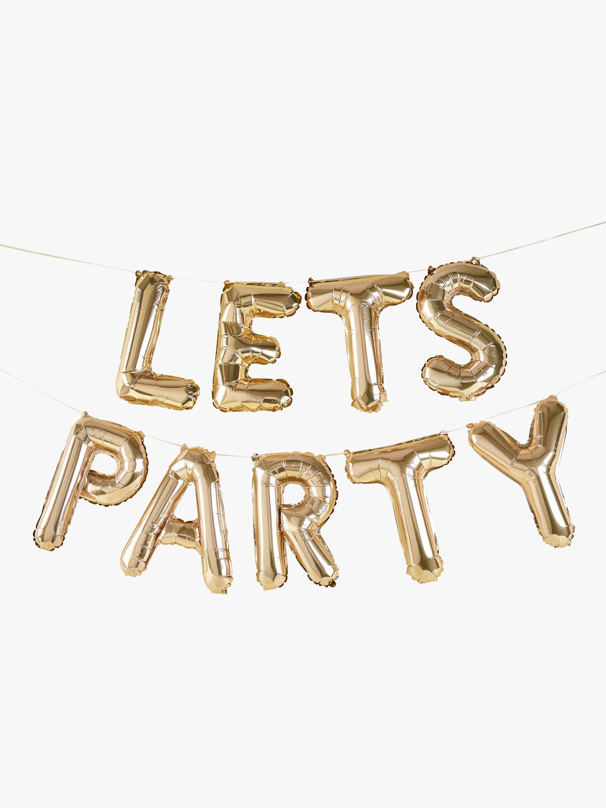 Gold Let's Party Balloon Garland with 16-inch Balloons