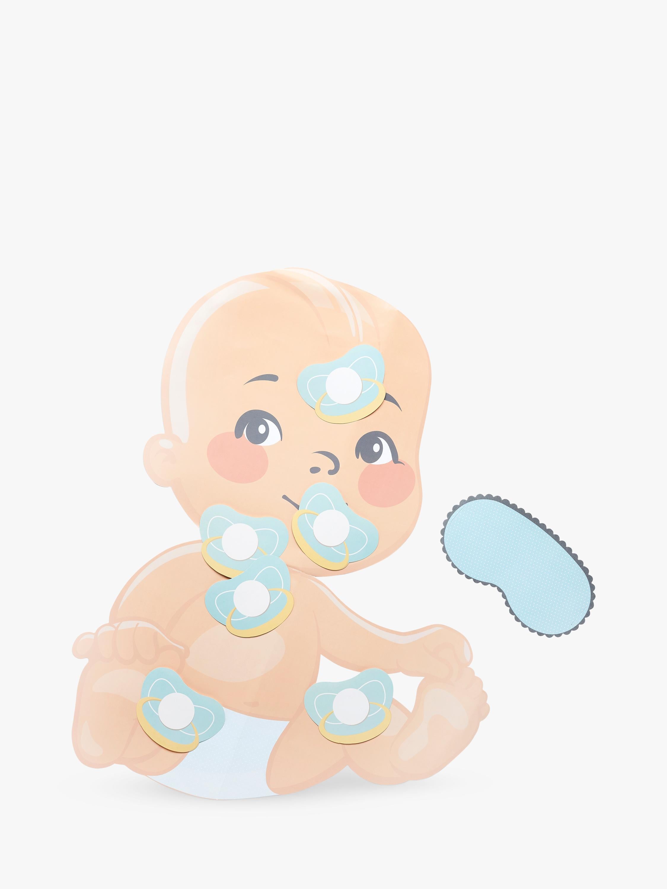 Pin the Dummy Baby Shower Game Set with Blindfold and 12 Stickers