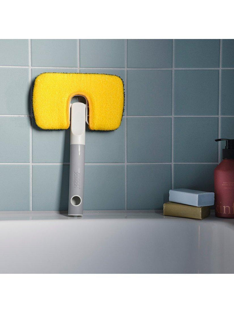 Joseph Joseph dual-sided surface scrubber in Light Stone, UK version