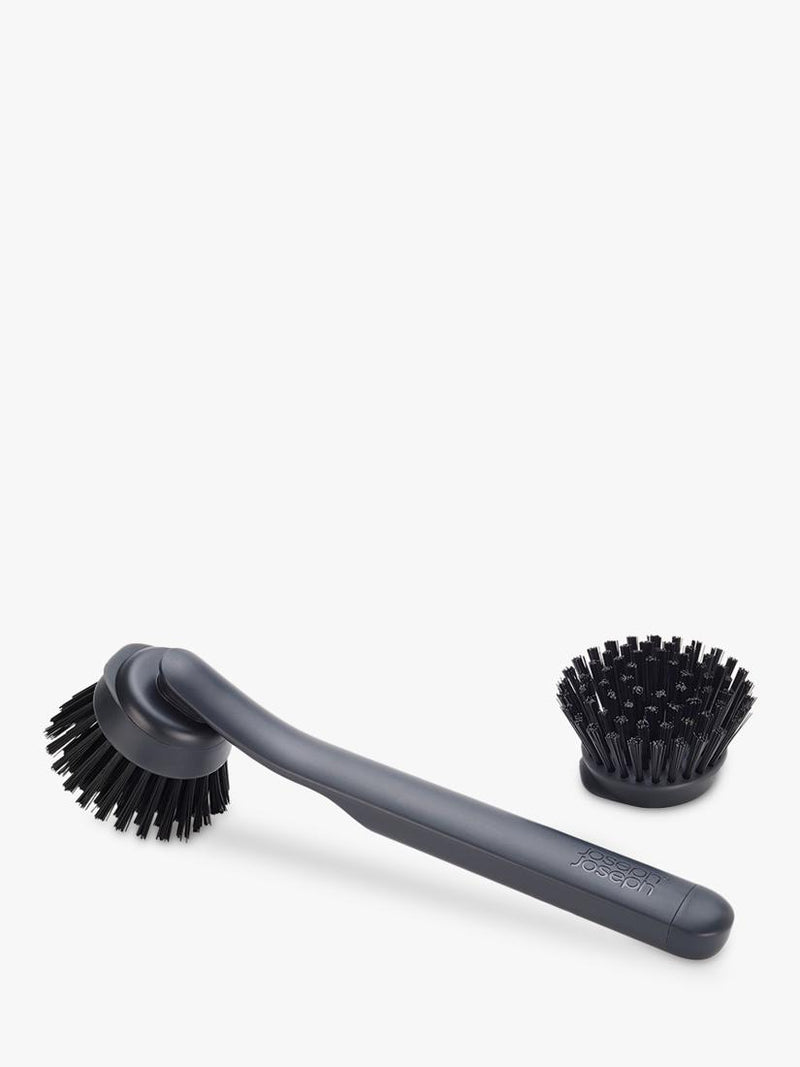 Joseph Joseph washing up brush with replacement head in graphite, UK version