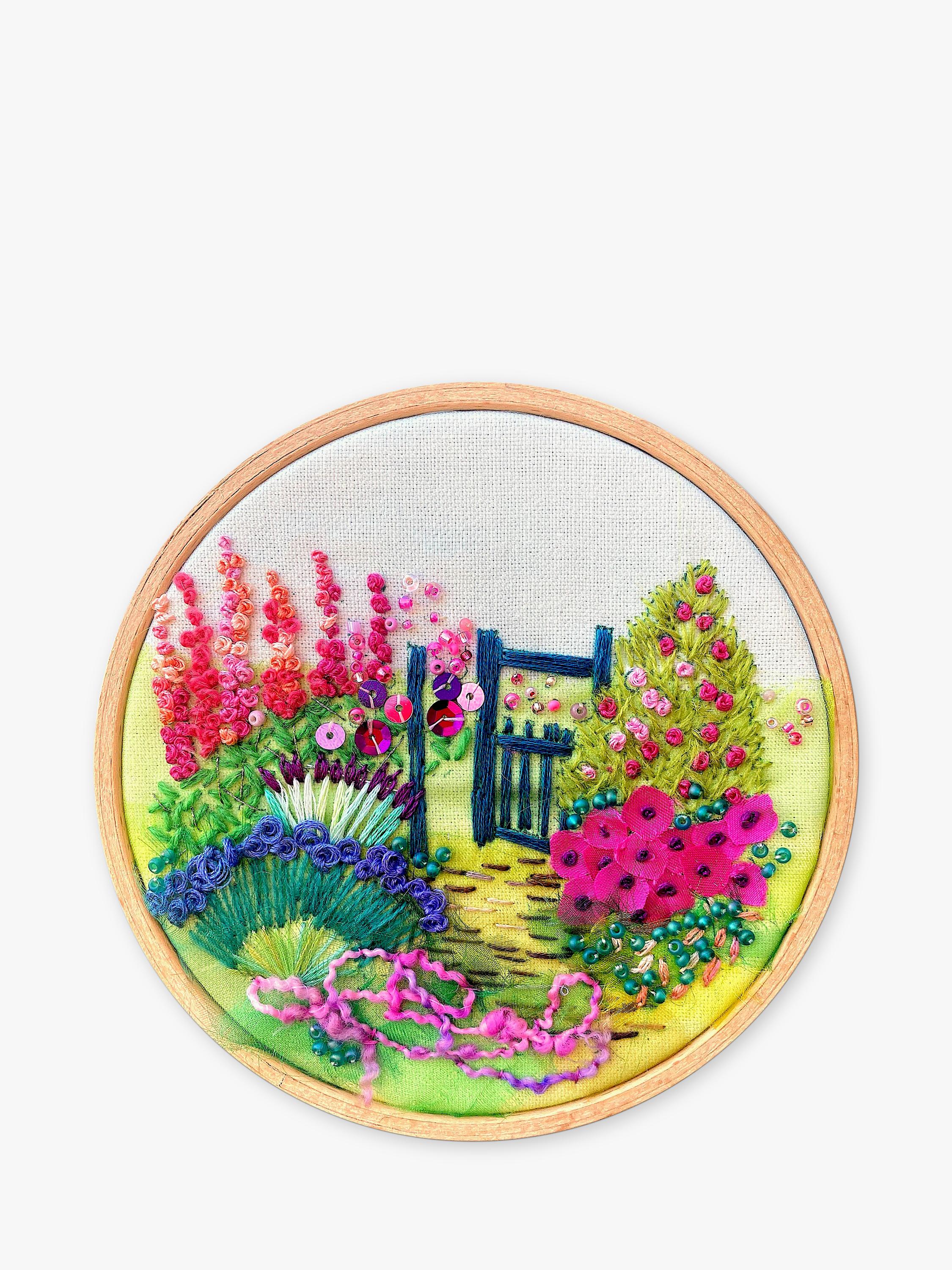 Rowandean The Garden Gate embroidery kit, imported from the UK