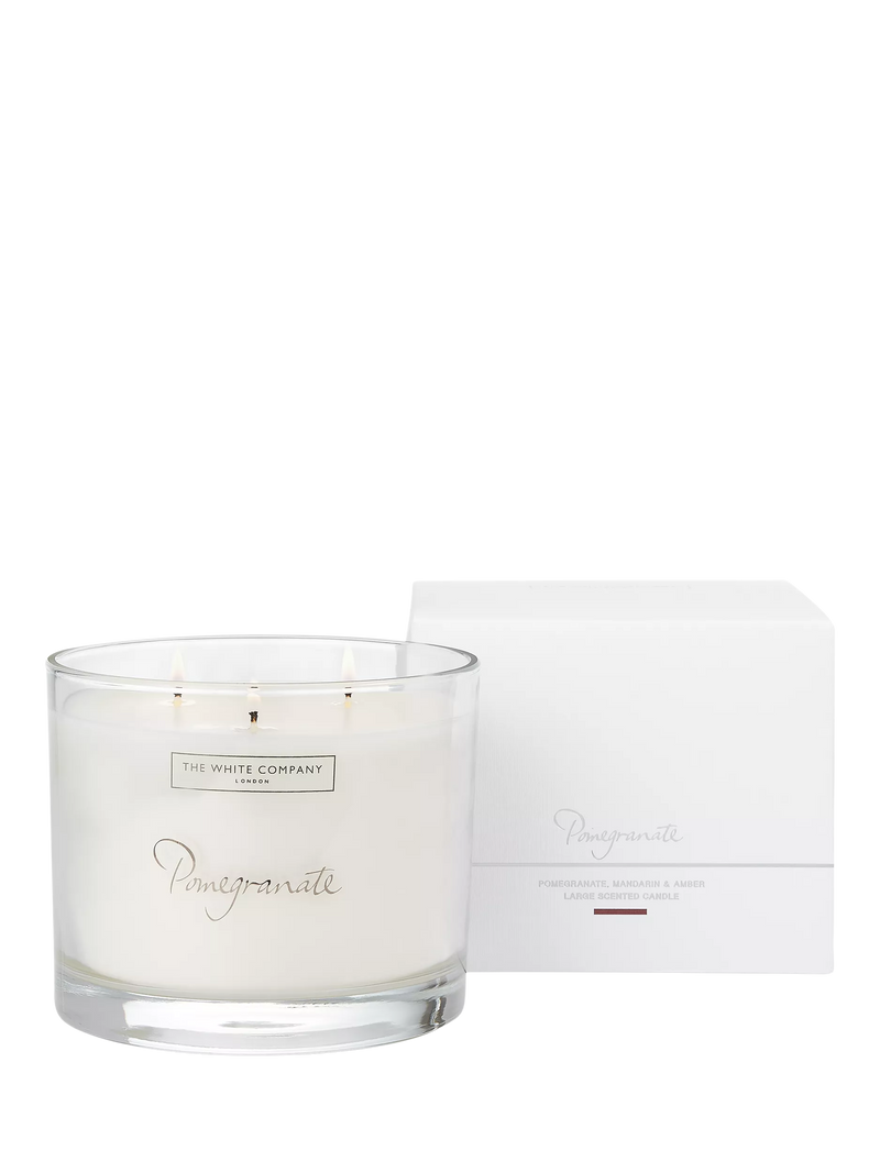 The White Company Pomegranate 3 Wick Candle 770g (British brand)