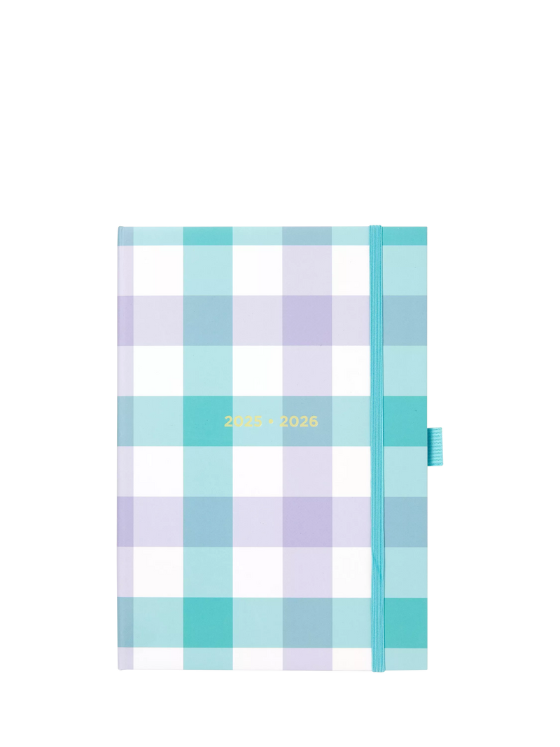 Letts A5 Gingham Academic Diary 2025-26, UK version