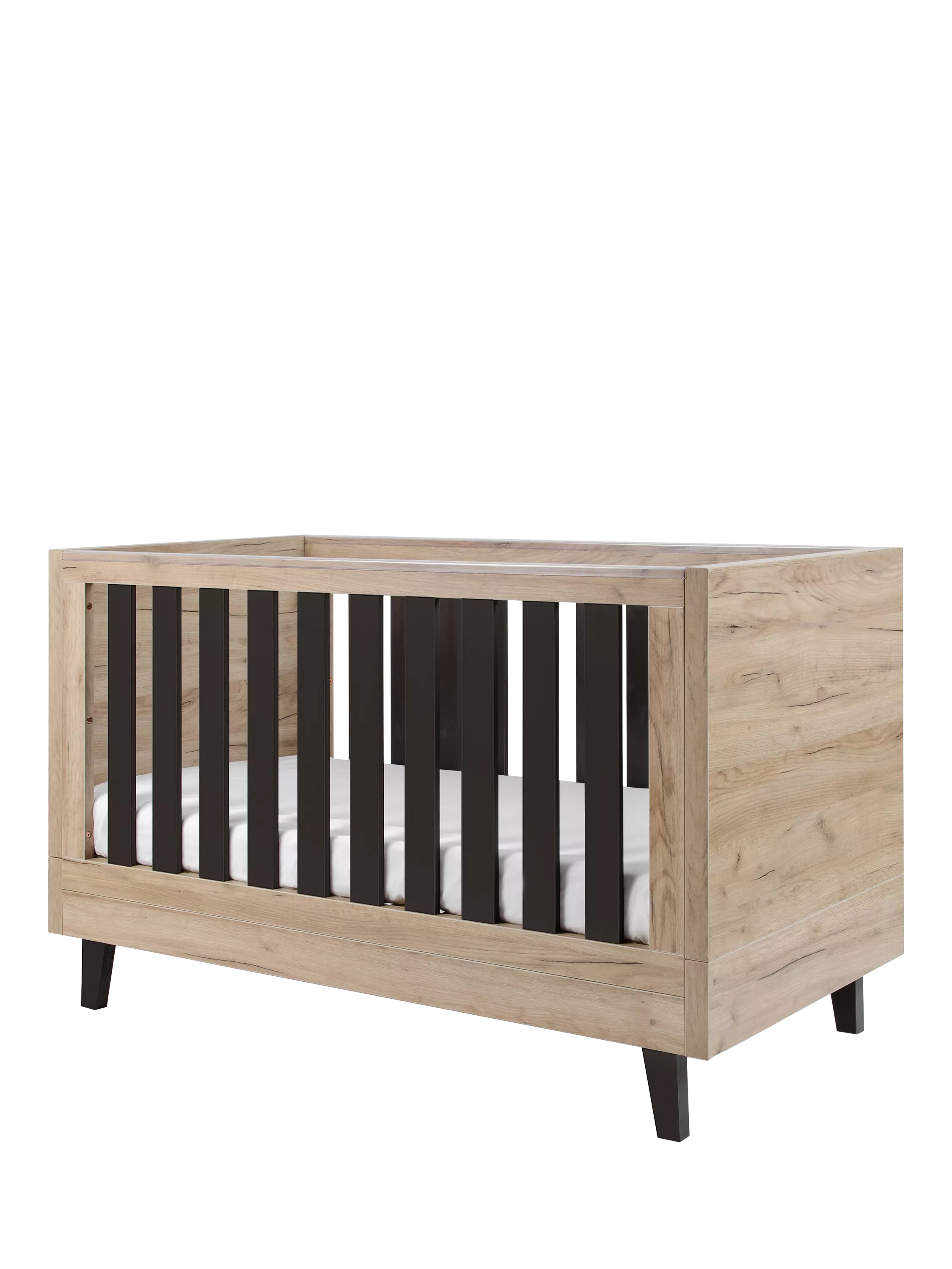 Tutti Bambini cot bed in oak slate finish (British brand)