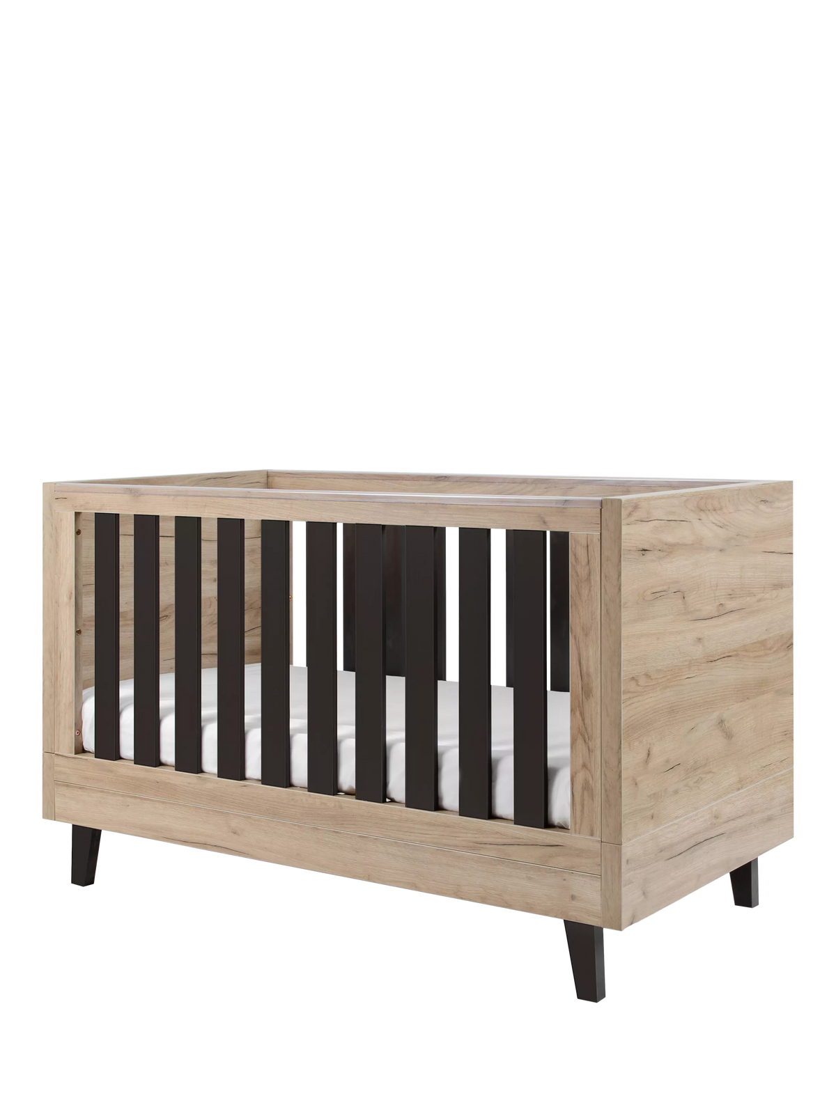 Tutti Bambini cot bed in oak slate finish (British brand)