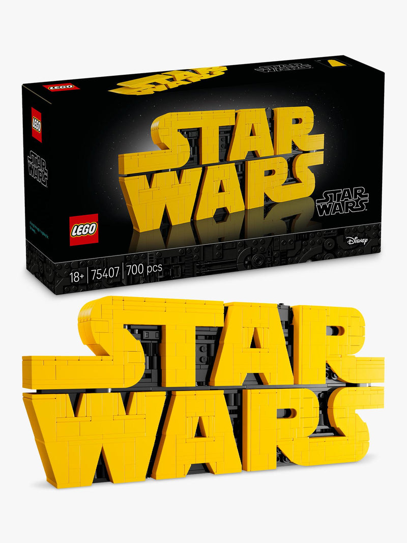 LEGO Star Wars brick-built logo sign building set, UK version