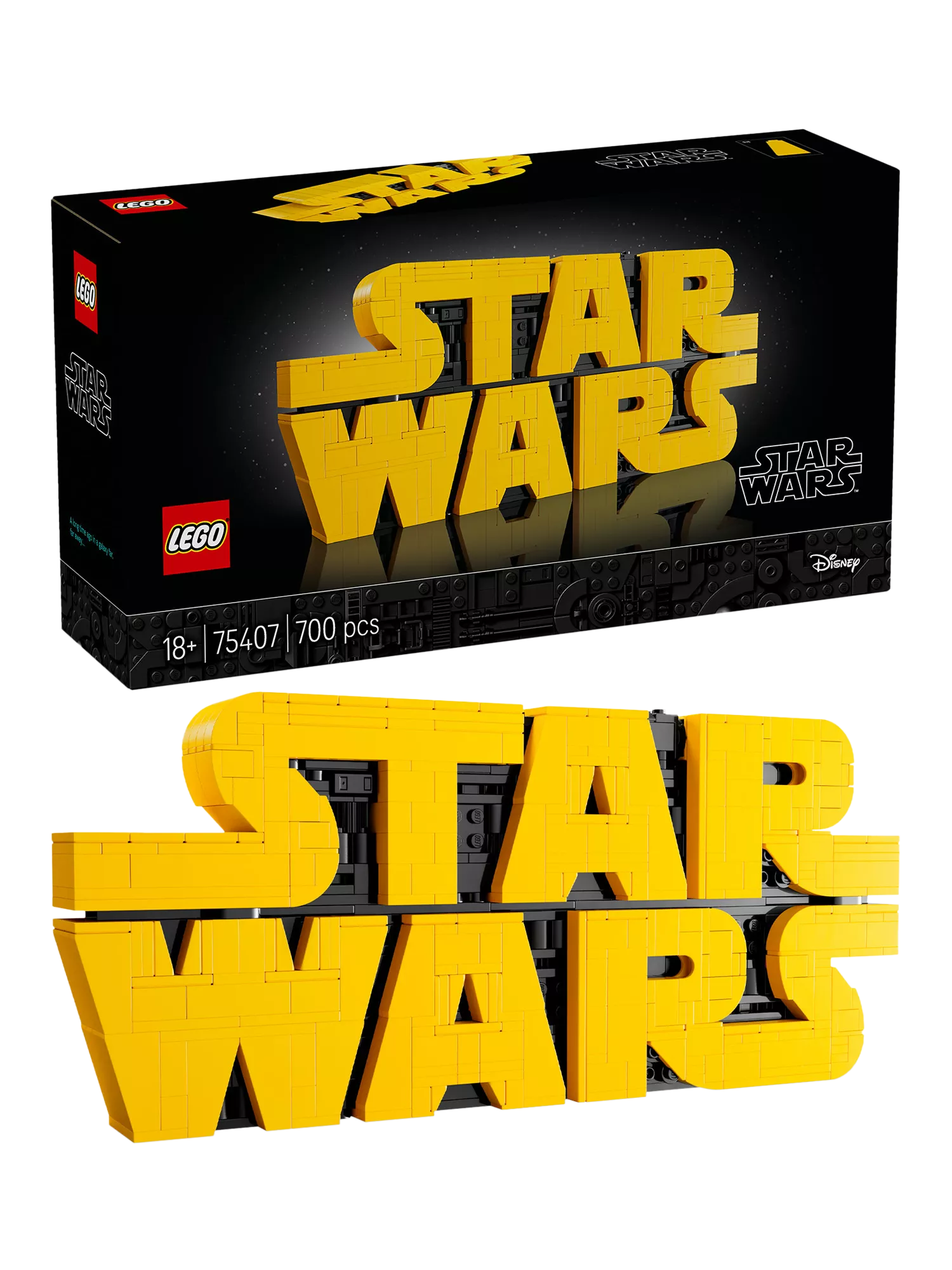LEGO Star Wars brick-built logo sign building set, UK version