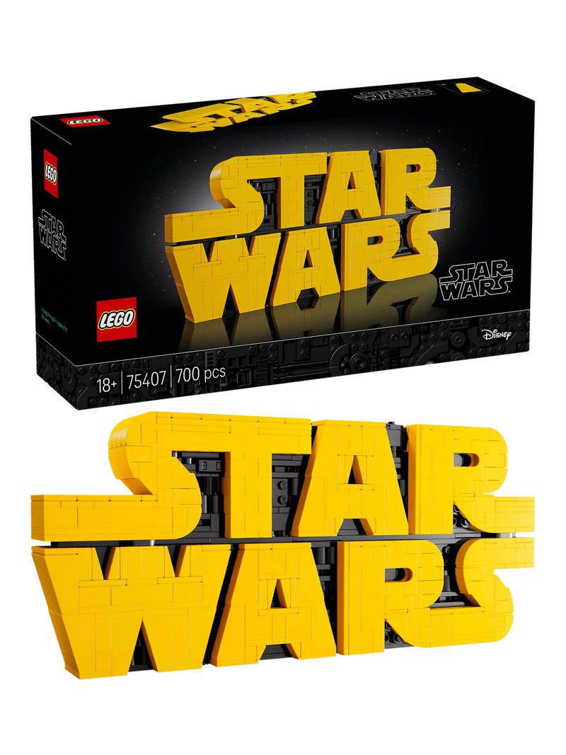 LEGO Star Wars brick-built logo sign building set, UK version