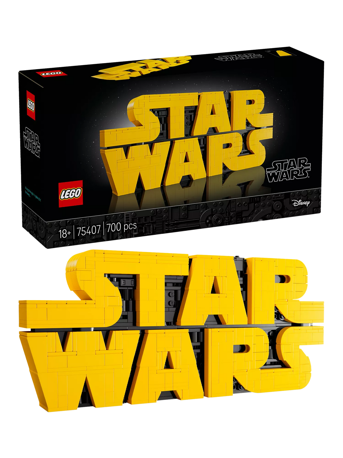 LEGO Star Wars brick-built logo sign building set, UK version