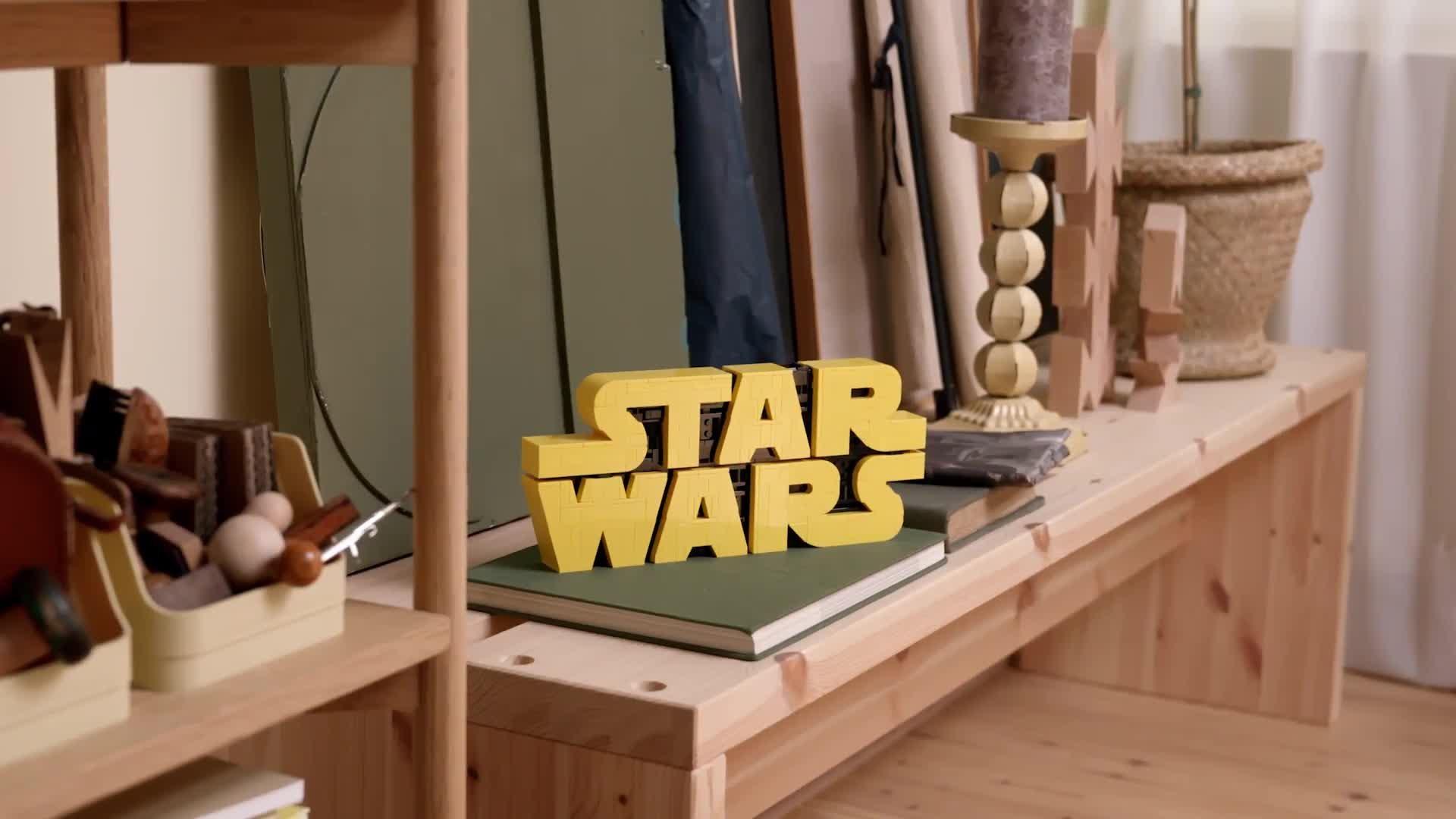LEGO Star Wars brick-built logo sign building set, UK version