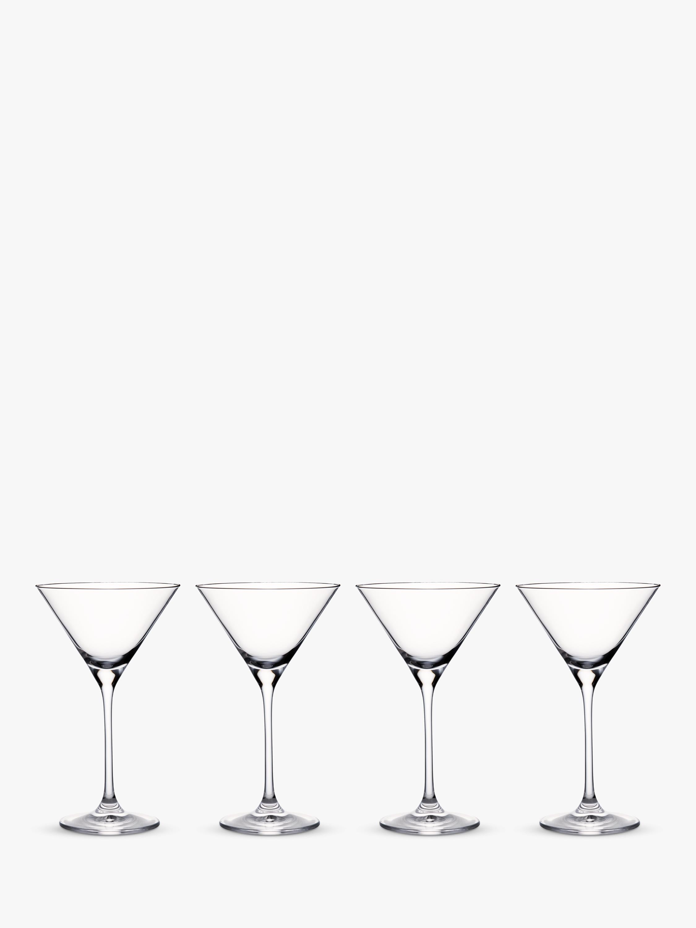 Set of four Waterford crystal martini glasses, 210ml capacity (British brand)