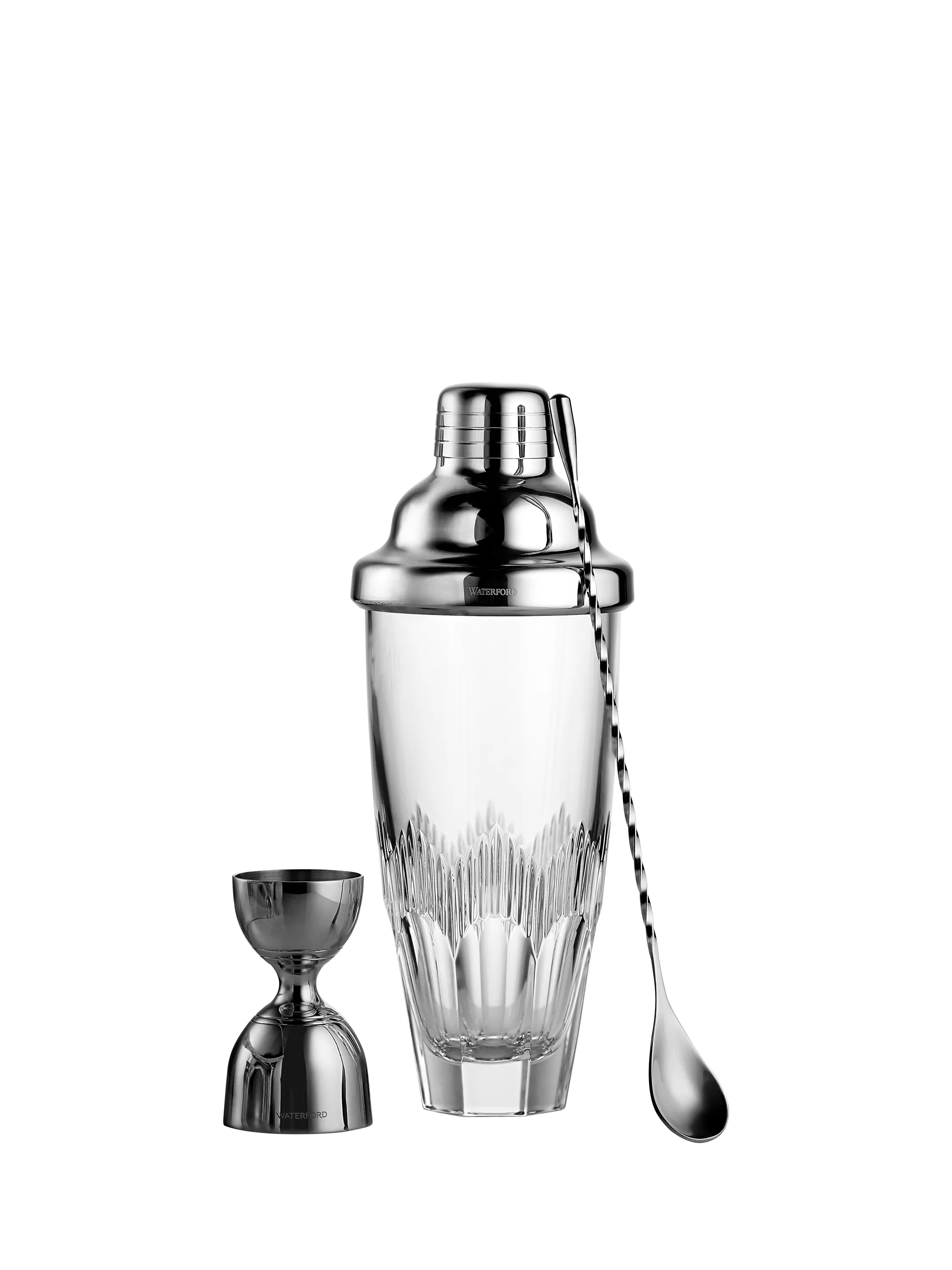 Waterford cut glass cocktail shaker set with accessories, 710ml - British product
