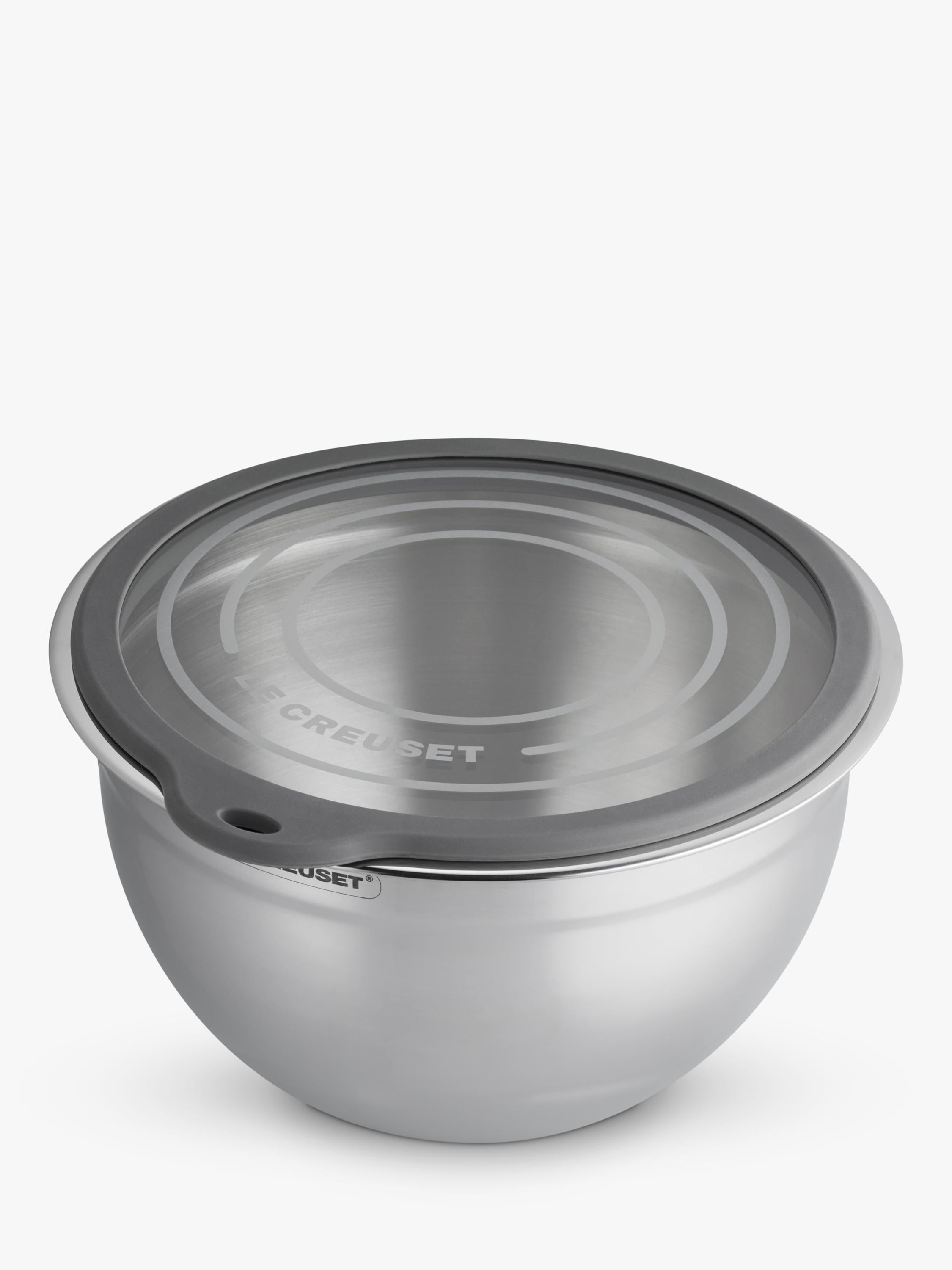Le Creuset stainless steel mixing bowl with glass lid, UK version