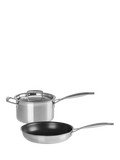 Le Creuset 3-ply stainless steel saucepan and frying pan set, UK version
