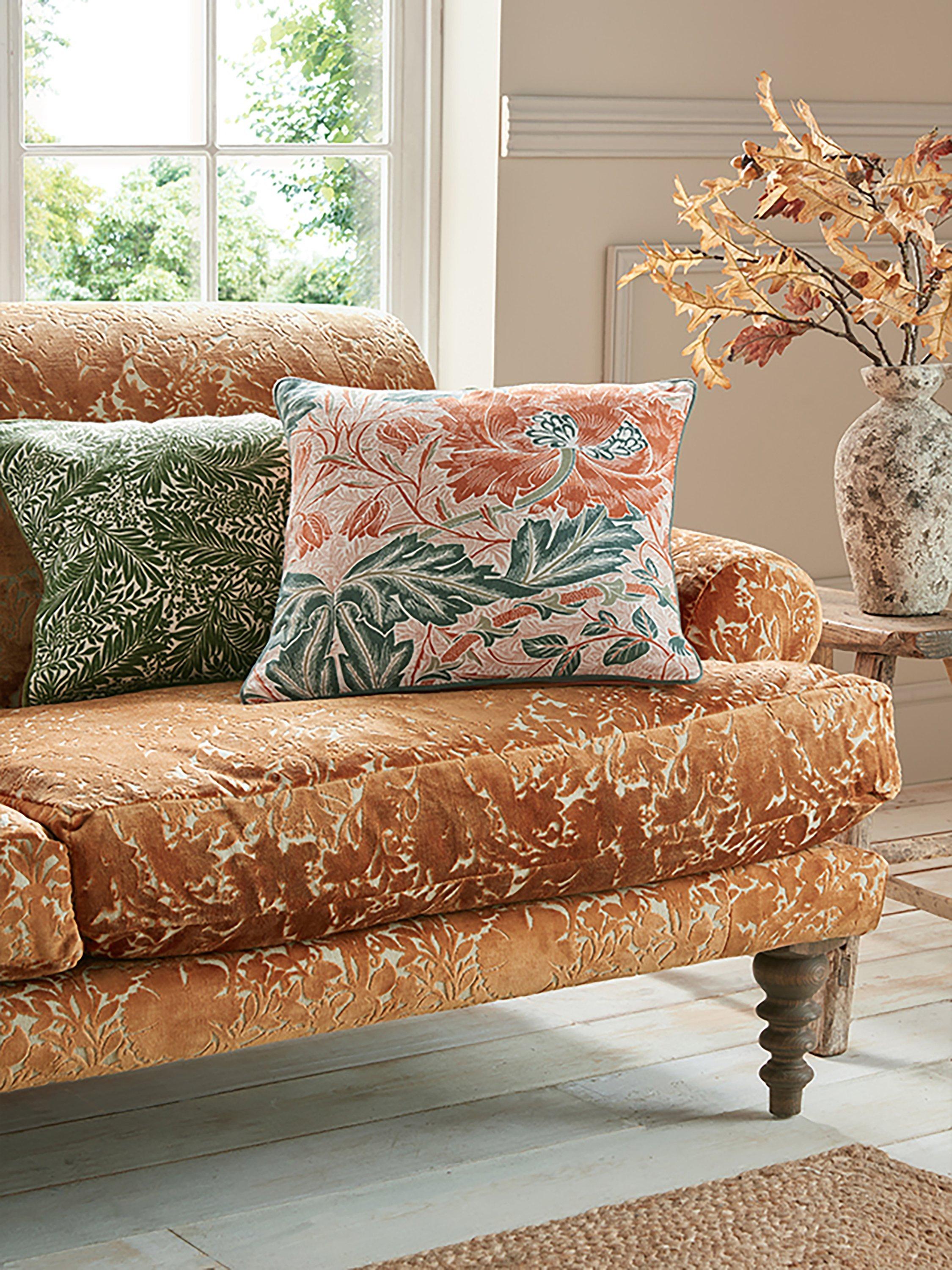 William Morris cushion honeysuckle tulip pattern (British brand)