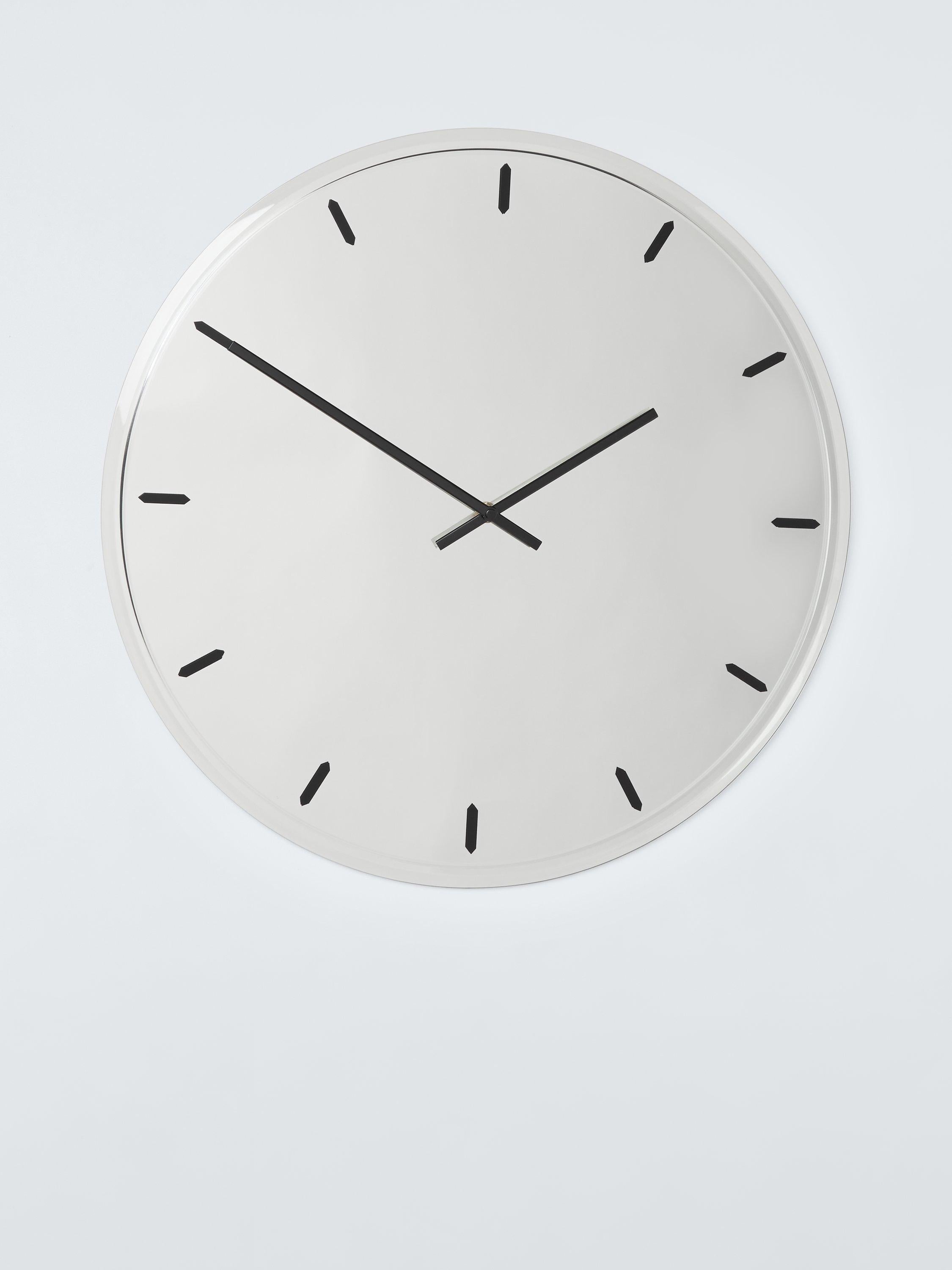 John Lewis 50cm glass wall clock with Arabic numerals, UK version