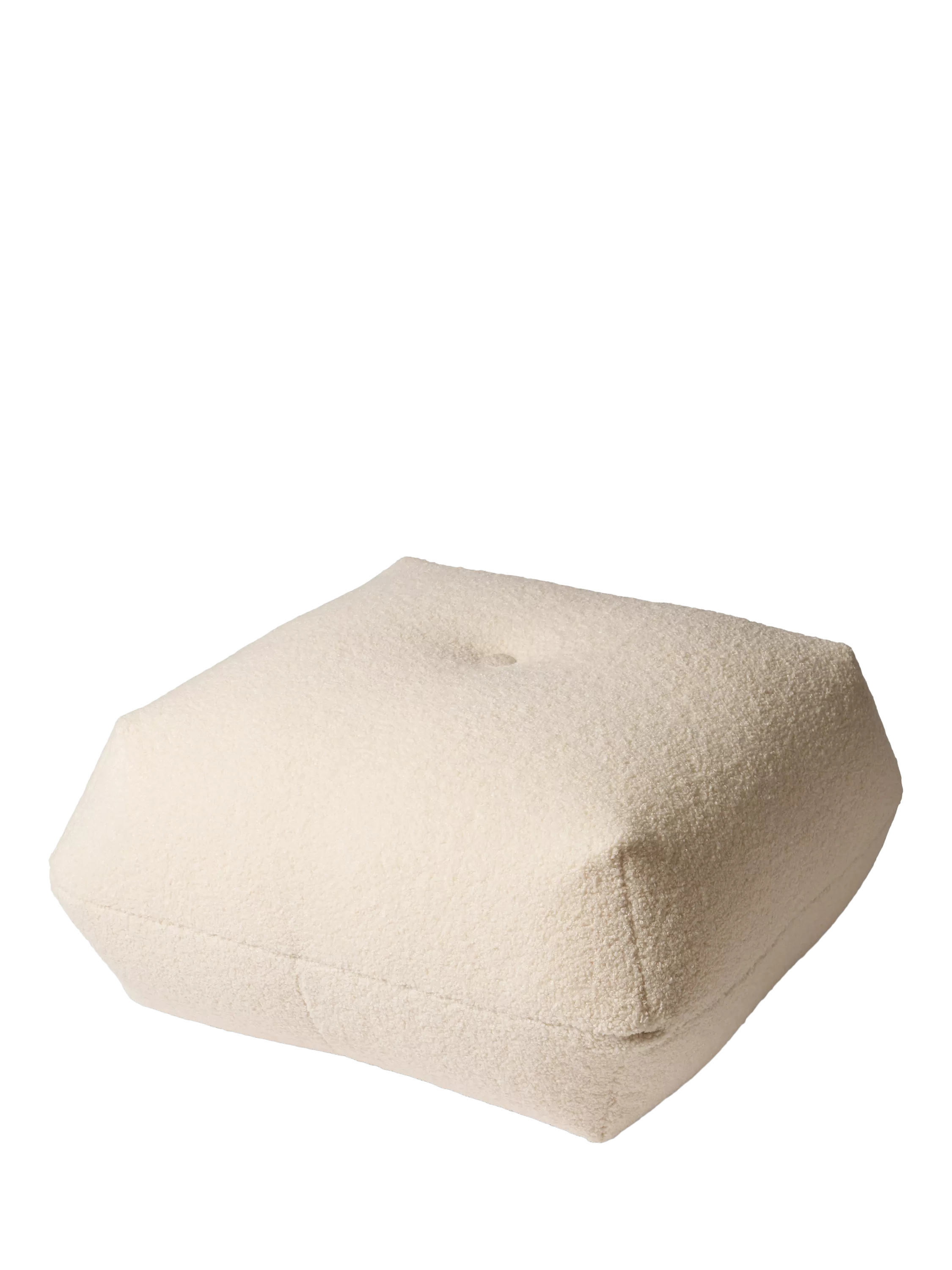 John Lewis boucle geometric floor cushion in Marshmallow, UK version