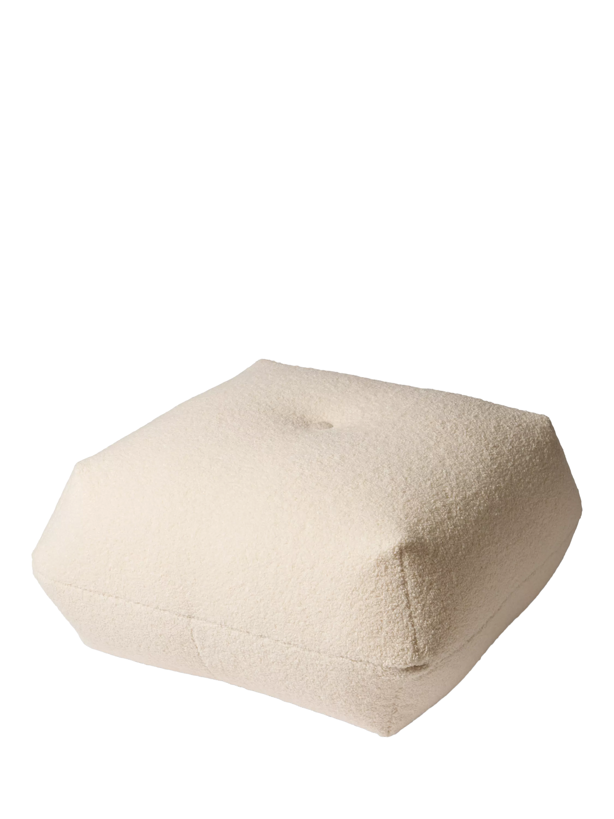 John Lewis boucle geometric floor cushion in Marshmallow, UK version