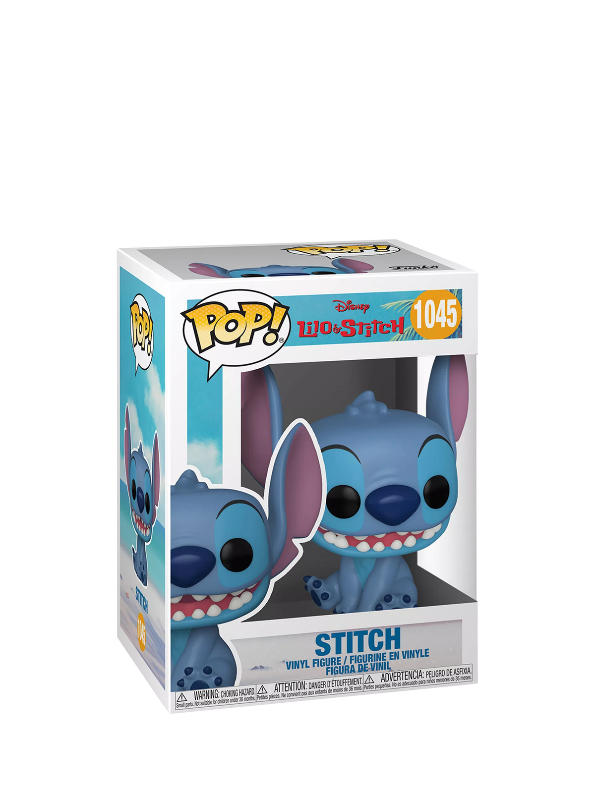 Disney Funko Stitch Smiling vinyl figure 4 inches tall - British product