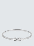 Jon Richard Cubic Zirconia Infinity Bangle Rhodium