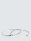 Jon Richard Polished Bangles Set Of 2 - Silver