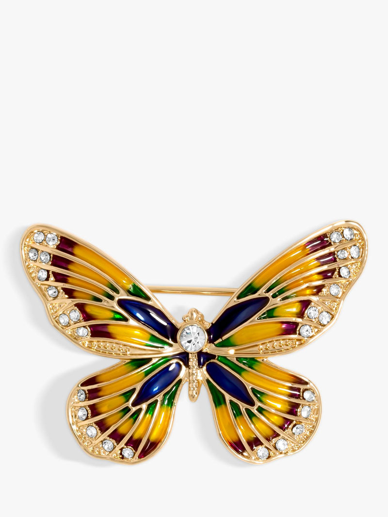 Gold-Plated Butterfly Brooch with Gift Box