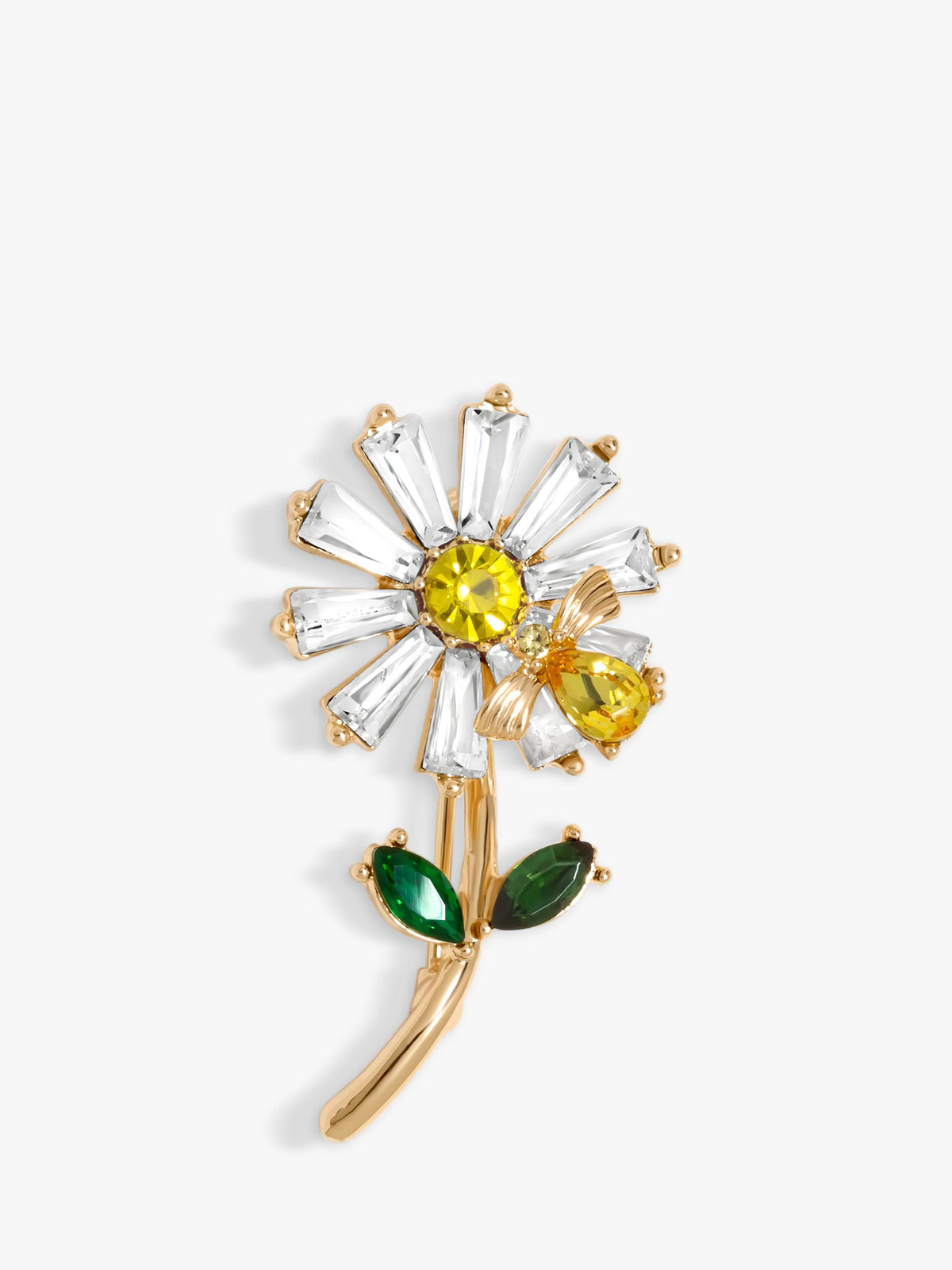 Gold Plated Daisy Brooch with Gift Box