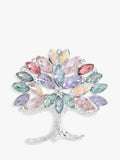 Tree of Life Design Brooch with Silver Finish