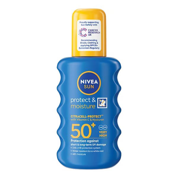 NIVEA SUN Sun Cream Spray SPF50+ 200ml (British brand)