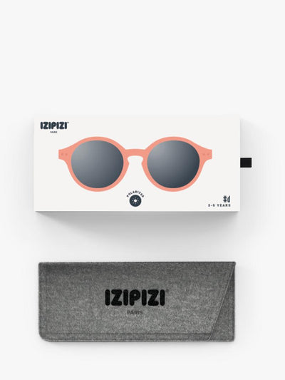 Runde Sonnenbrille mit 100% UV-Schutz für Kinder, 3-5 Jahre, Orangener Rahmen