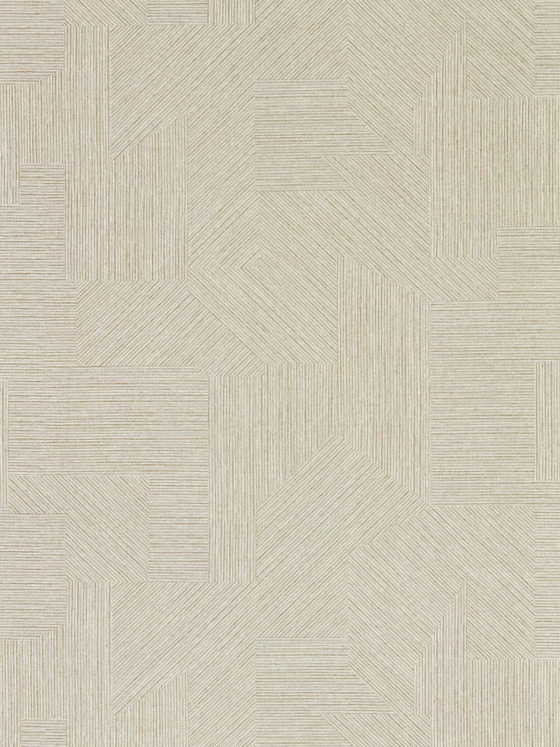 Harlequin Mokume geometric pattern wallpaper with metallic sheen, UK version