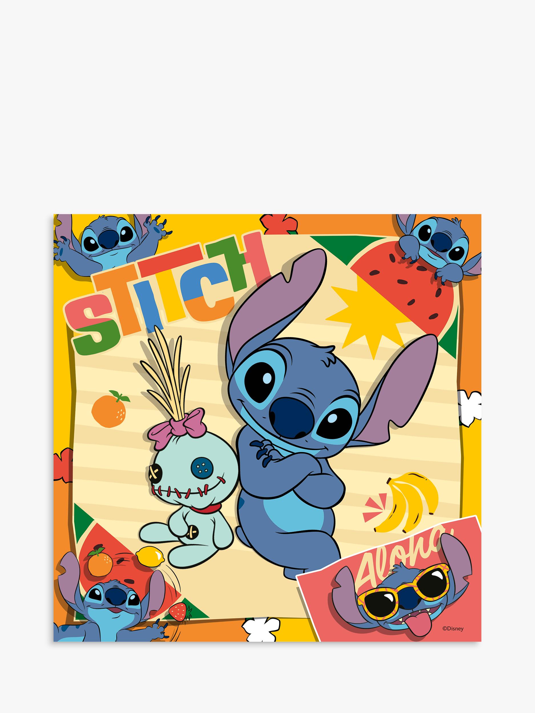 Disney Stitch 3 in a Box jigsaw puzzle set, 49 pieces - British product