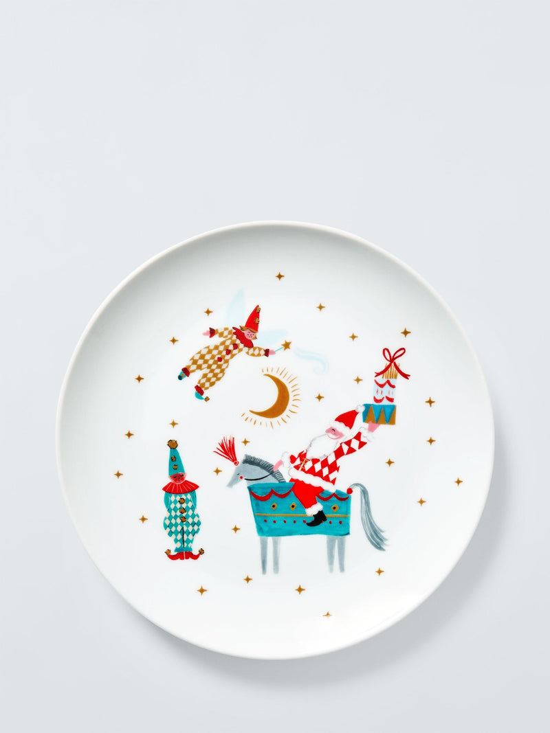 John Lewis Kids Christmas Jester Elf Porcelain Plate 20.3cm, imported from the UK