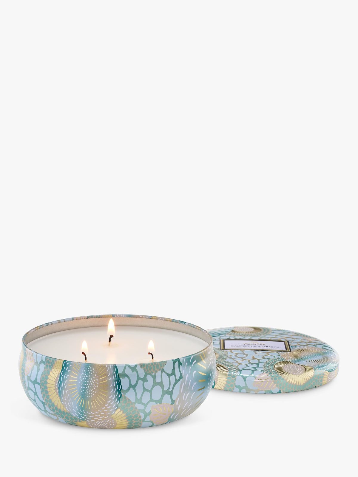 Three Wick Scented Candle in Tin with Coconut Wax, 500g