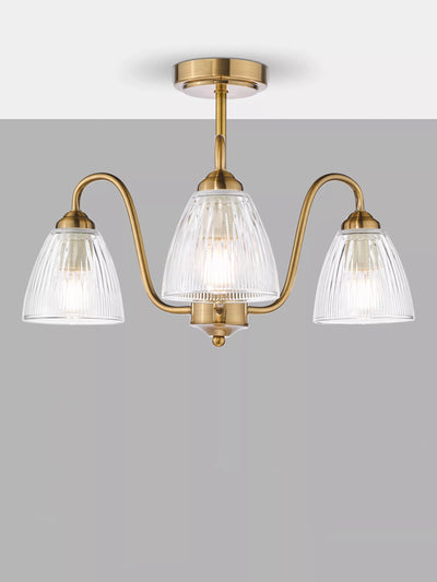 Där Glynis 3 Arm Semi Flush Ceiling Light